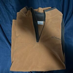 Mens Columbia long sleeve fleece quarter zip xxl